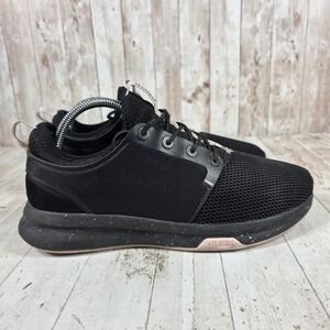 Kuru Flux Womens 9.5 Wide Black Speckled Athletic Running Walking Shoes 20732495